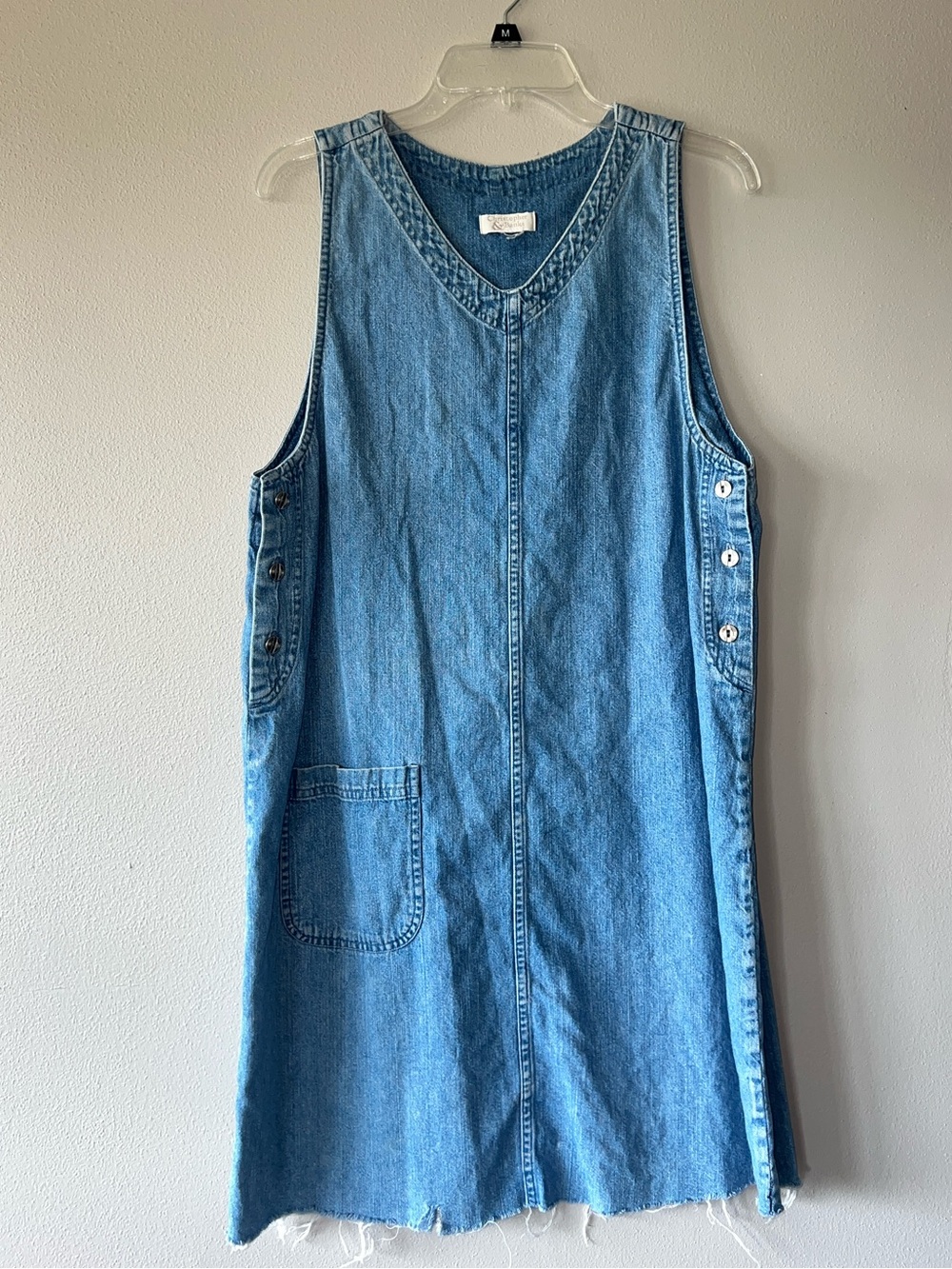 Christopher & Banks Light Blue Denim Midi Dress